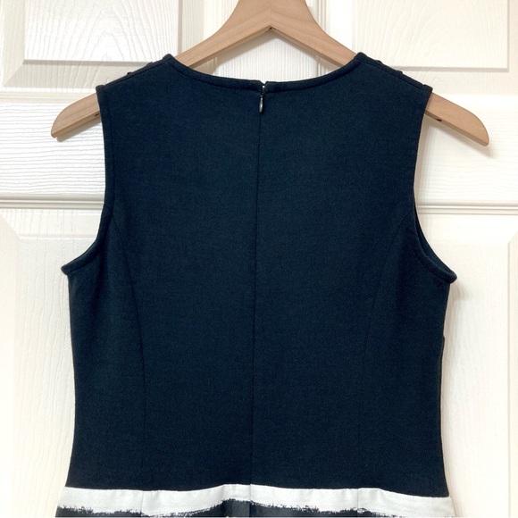 ST. JOHN Black Jeweled Neck Sleeveless Dress 8 Engagement Party Evening Cocktail - Picture 7 of 13